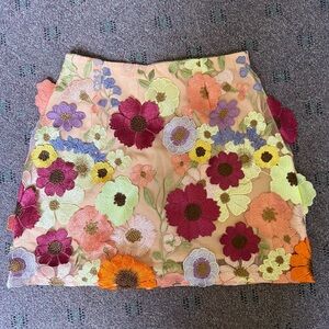 Altar'd State Floral Embroidered Skirt & Matching Top - Skirt MD, Top SM